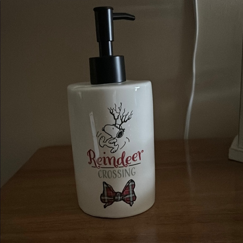 Snoopy Reindeer Crossing Soap Dispenser
